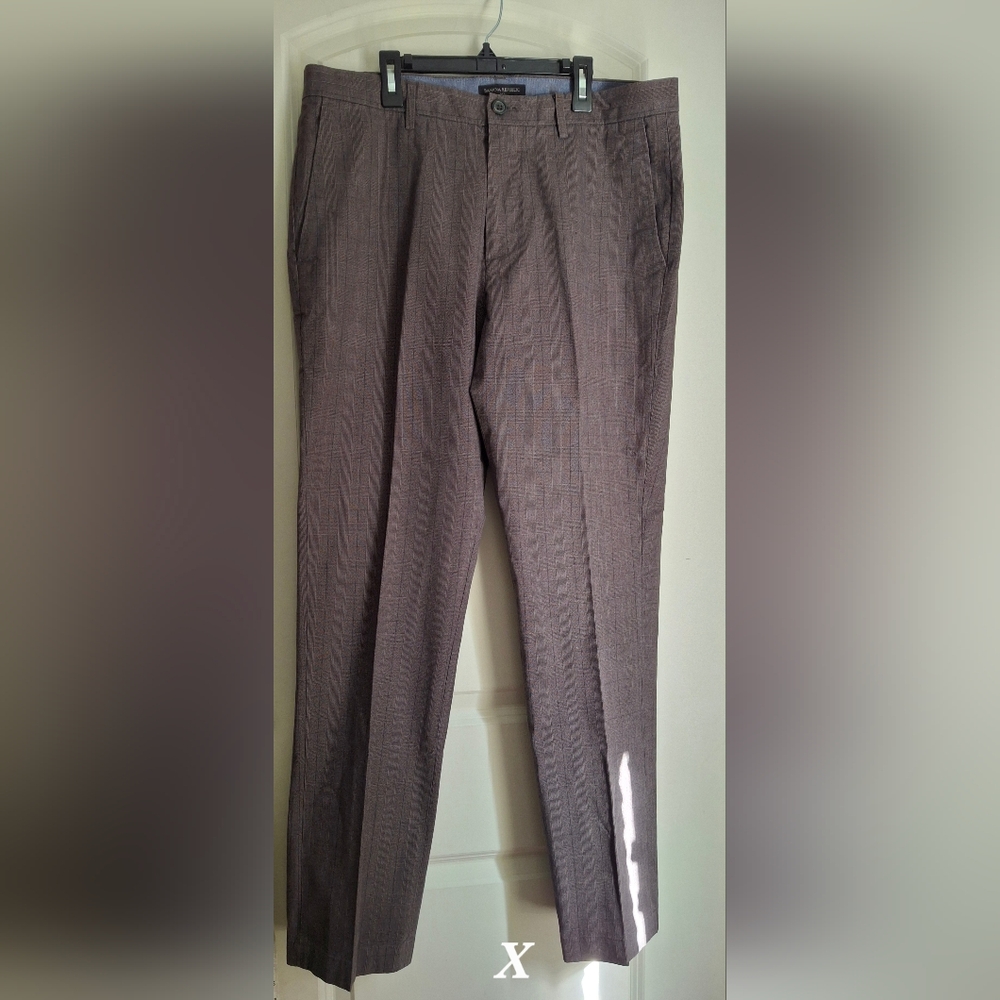 Banana Republic Aiden Fit Men's Chocolate Brown Pants Sz 34x32 Formal Glam Offic